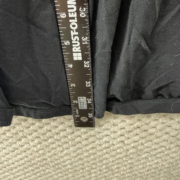 Old Navy Tiered Knit Dress Women Large Black Short Sleeve Mini Cotton 559533-03 - Picture 5 of 9